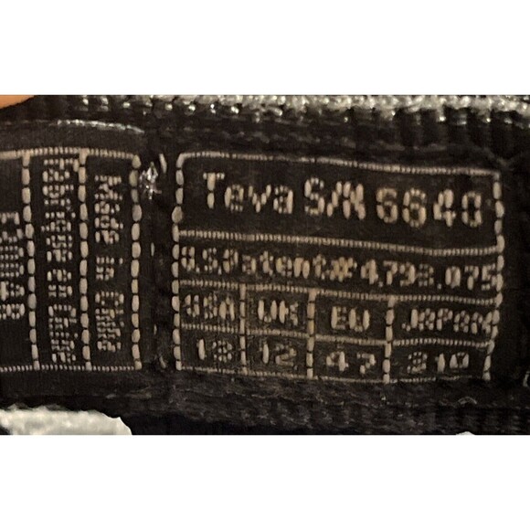 TEVA Mens Size 13 Sandals Shoe Black Textile Terradactyl Sport Hiking Water 6640 - Picture 9 of 9